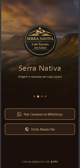 Bio personalizada Serra Nativa para Instagram - desenvolvida pela LGINFO