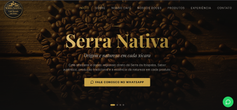 Site, landing page e BIO do instagram para Serra Nativa