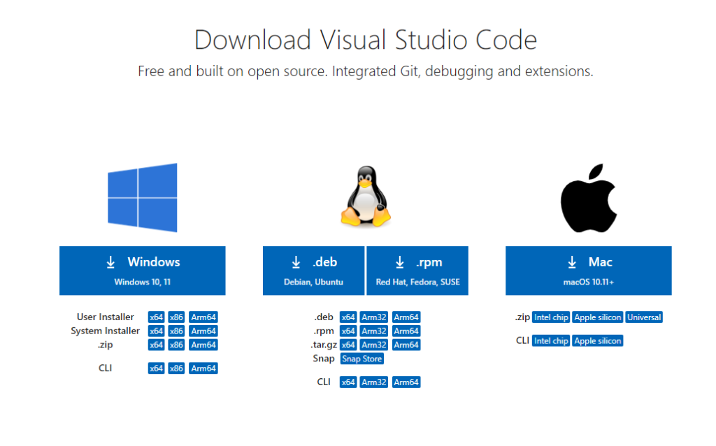 Tela do Site VSCODE