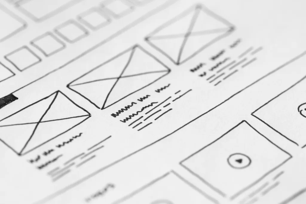 Protótipo de tela usando Wireframe